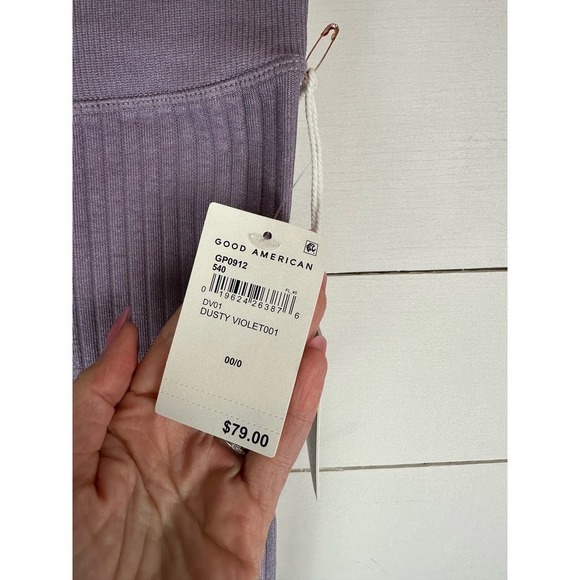 NWT Good American WIDE RIB SHINE CLEAN SEAMLESS LEGGINGS XS/S - Picture 3 of 7